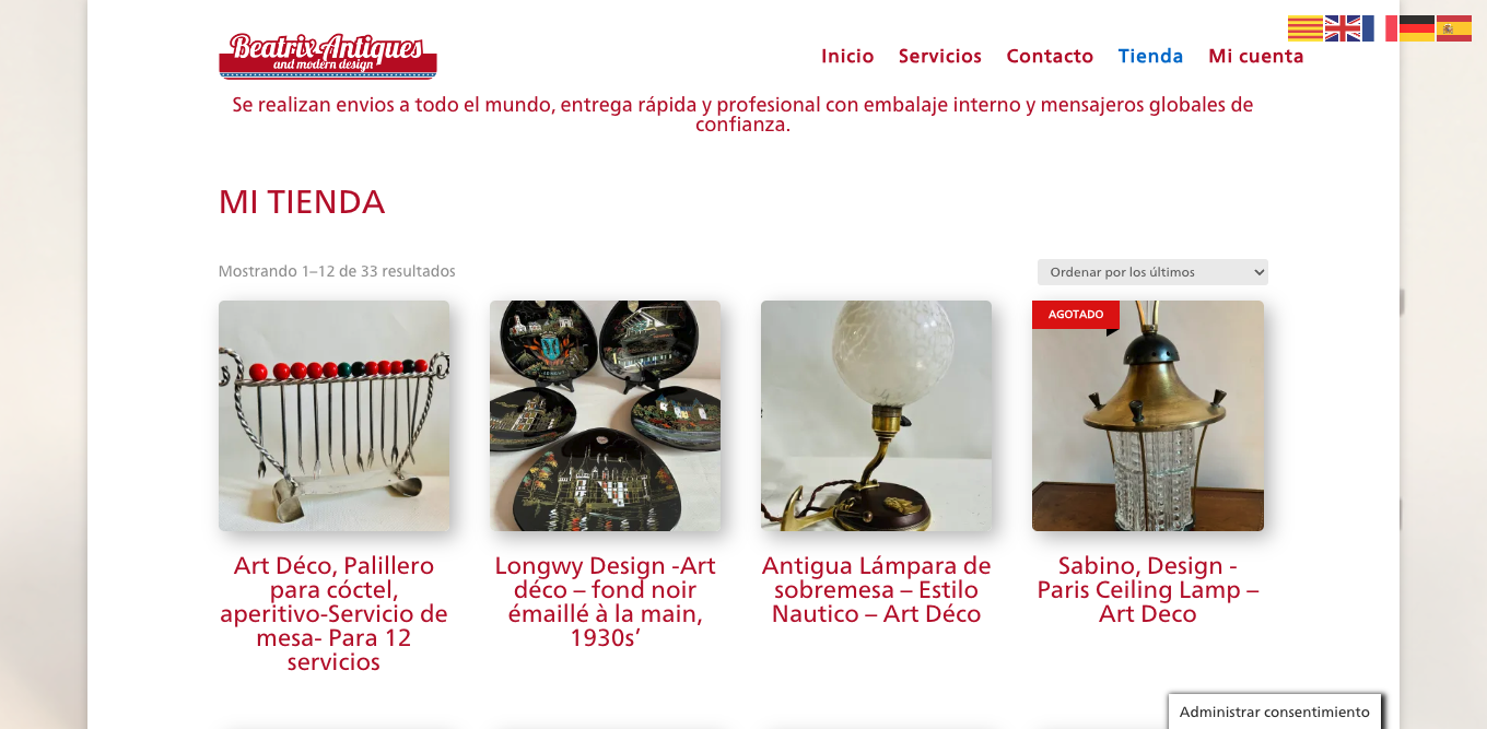 Beatrix Antiques - E-Commerce